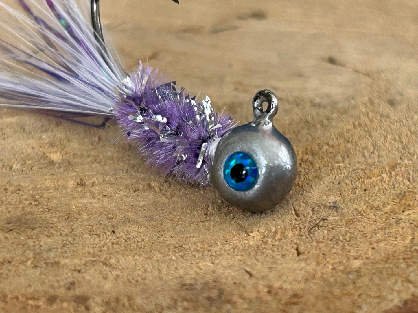 Hackle feather crappie jigs