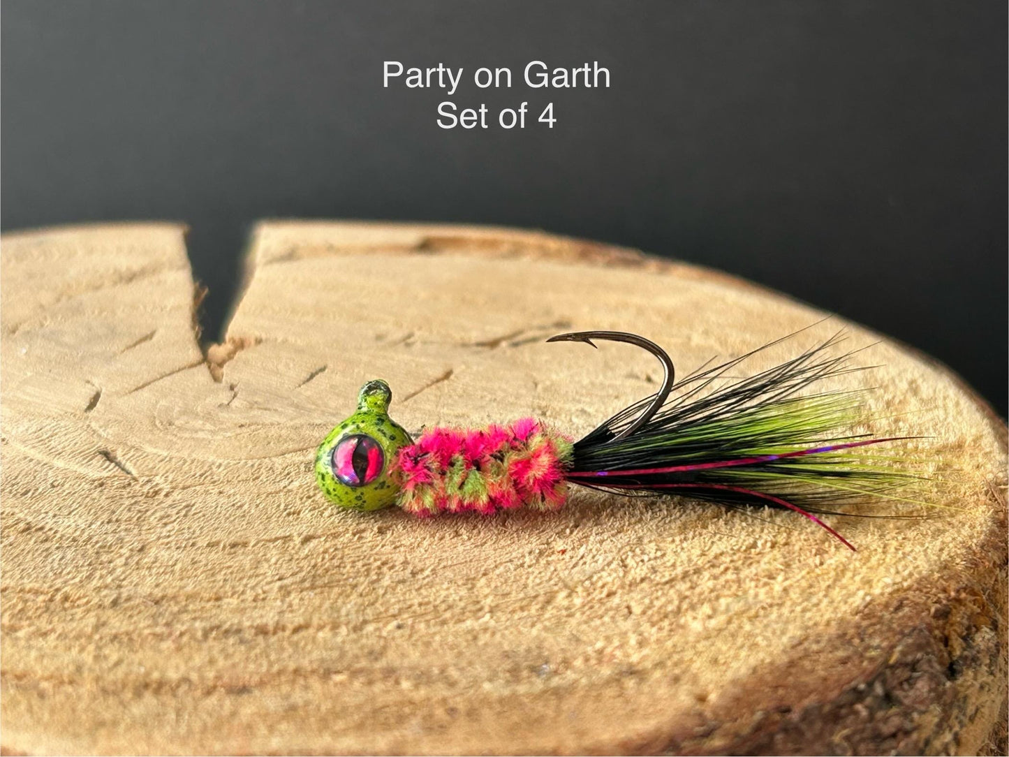 Hackle feather crappie jigs