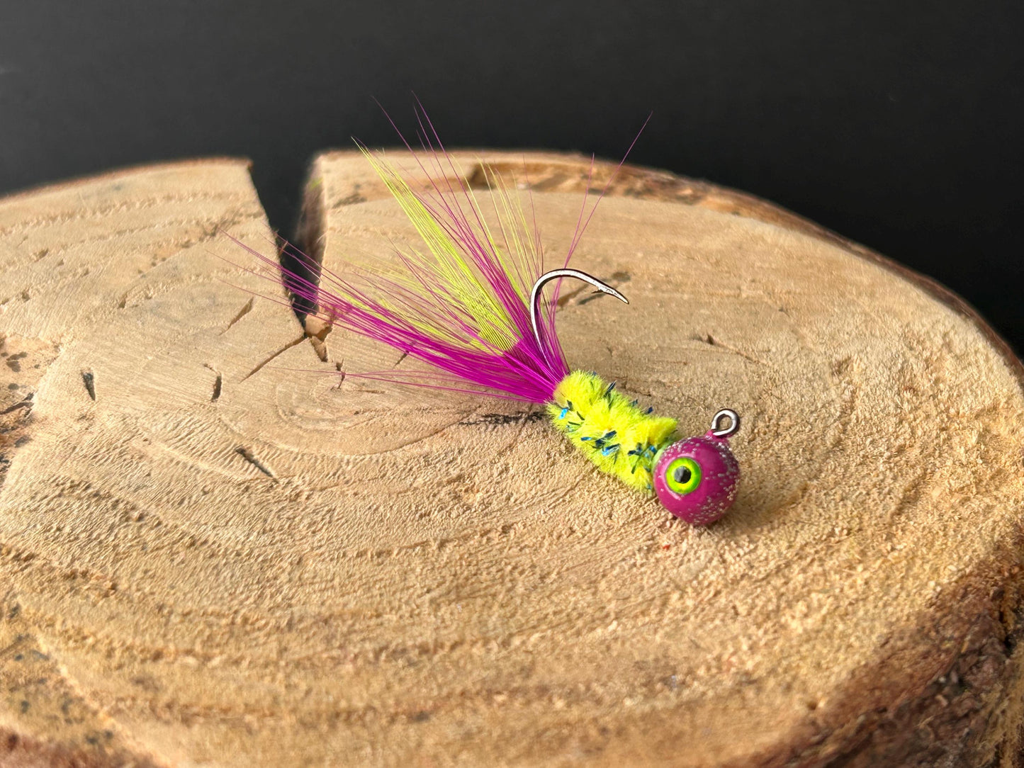 Hackle feather crappie jigs