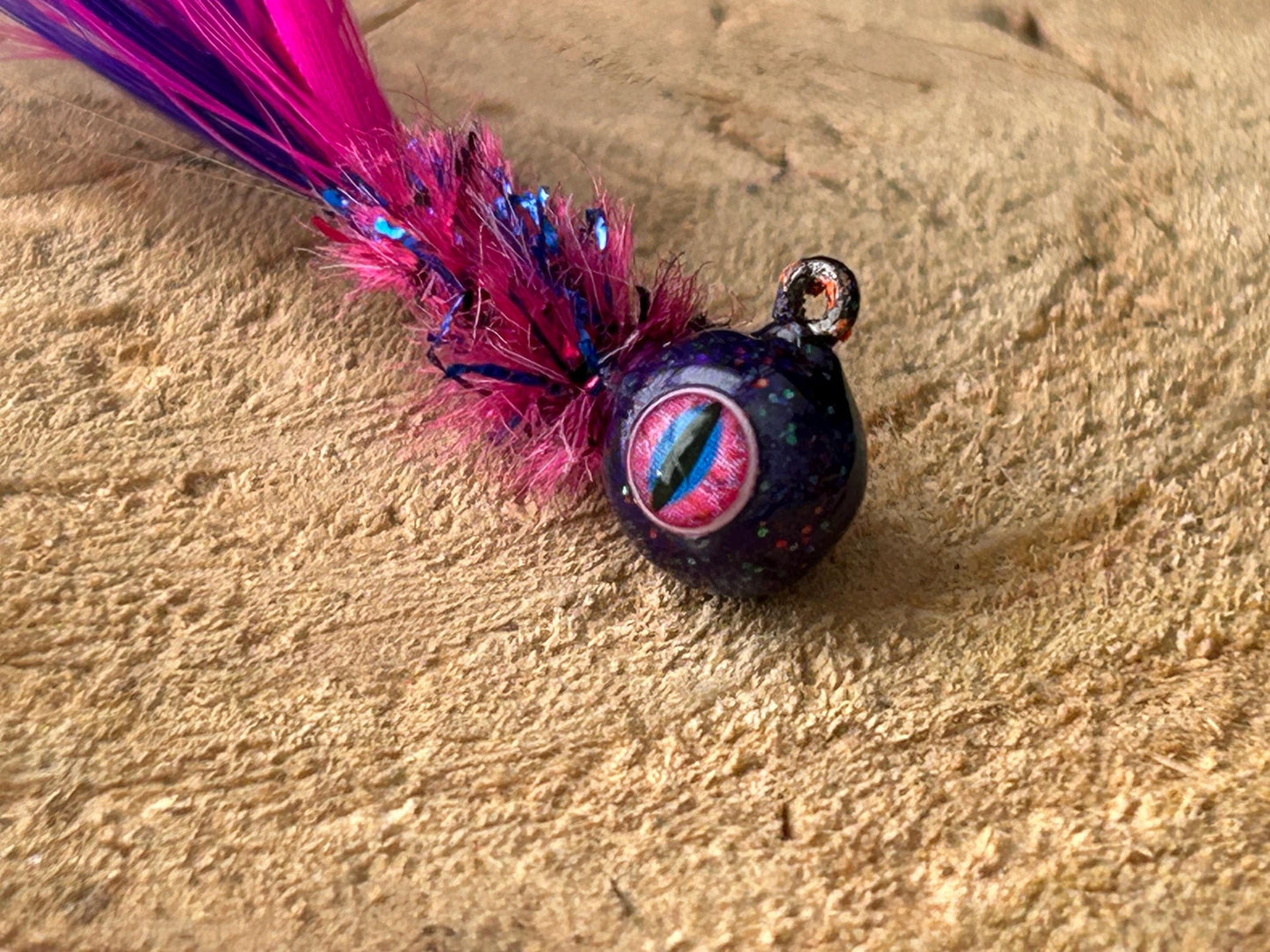 Hackle feather crappie jigs