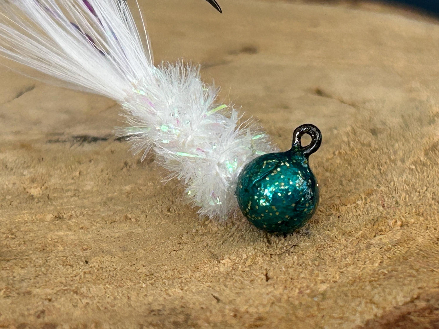 Hackle feather crappie jigs