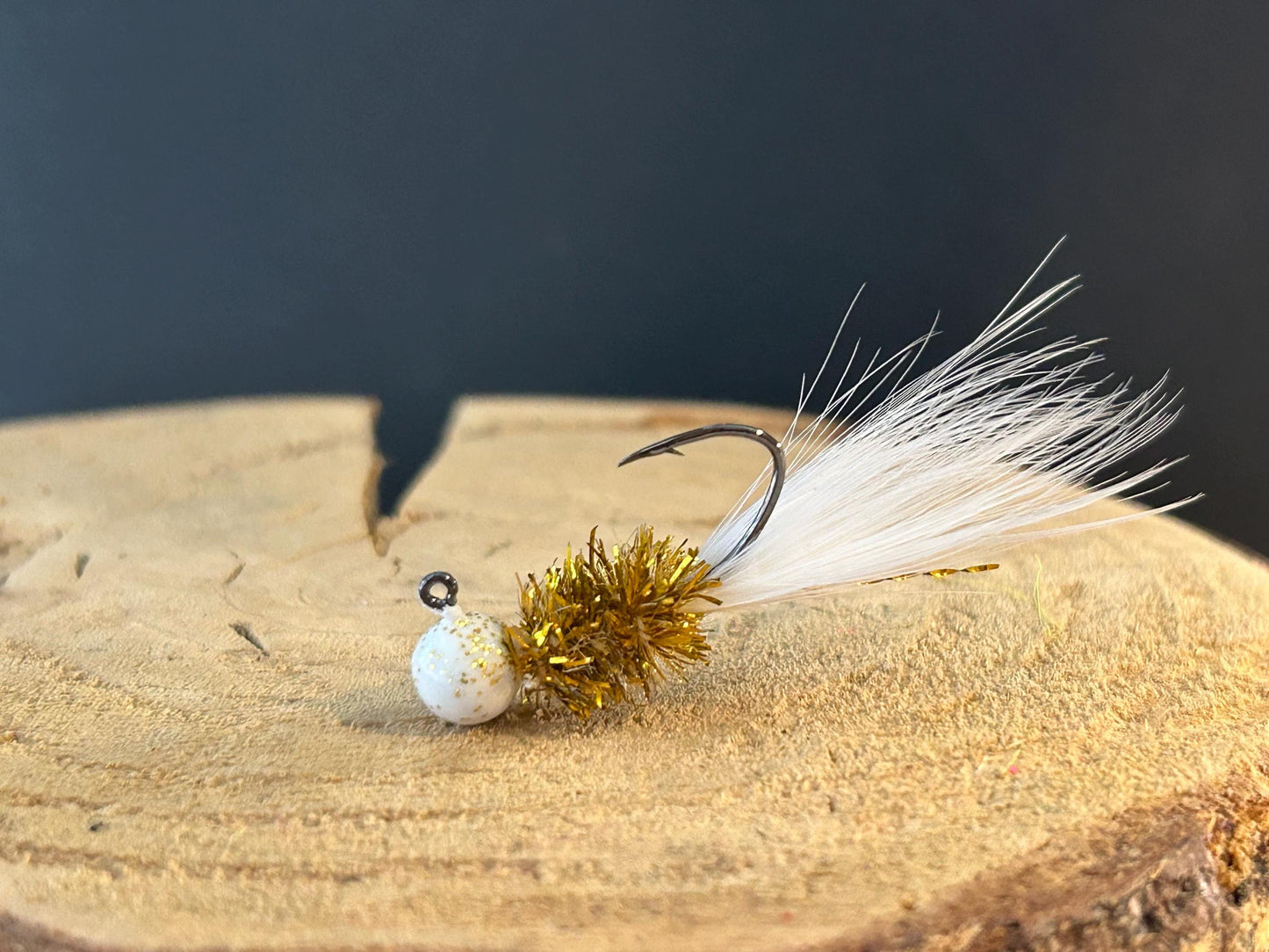 Hackle feather crappie jigs