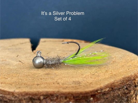Hackle feather crappie jigs