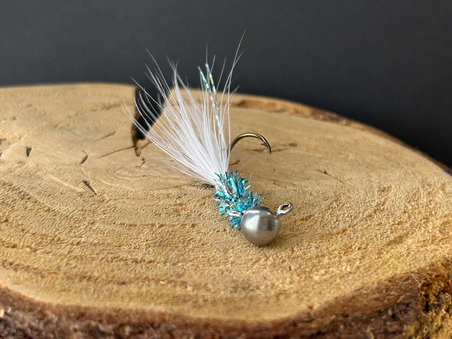 Hackle feather crappie jigs