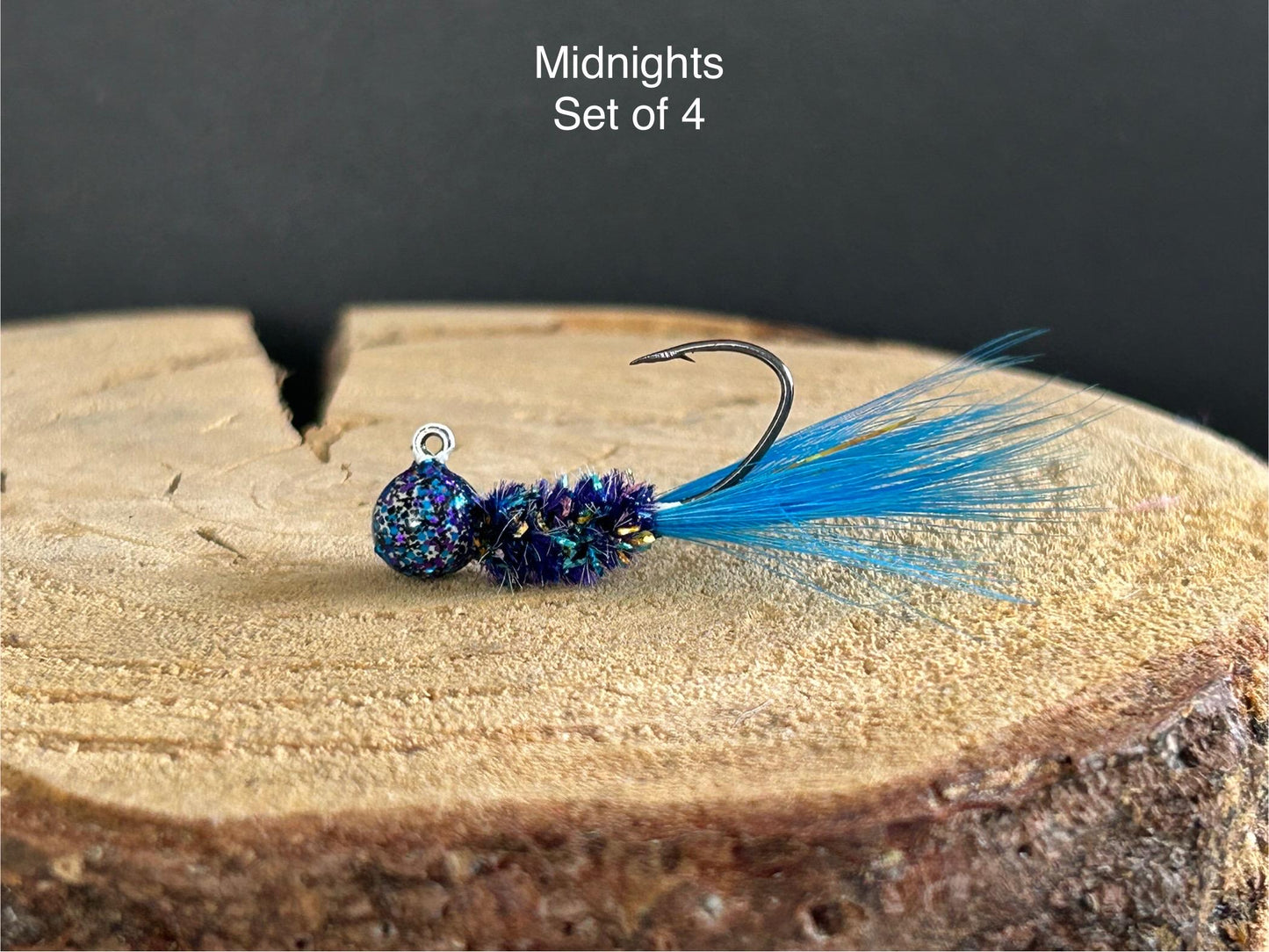 Hackle feather crappie jigs