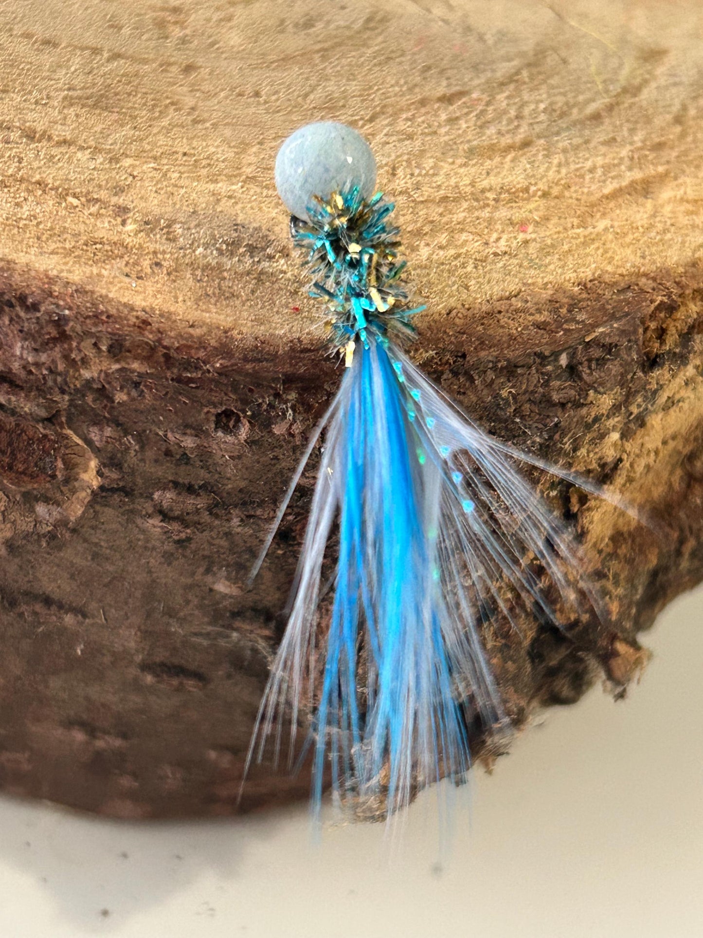 Hackle feather crappie jigs