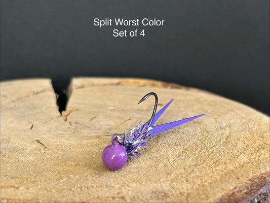 Split tail crappie jigs