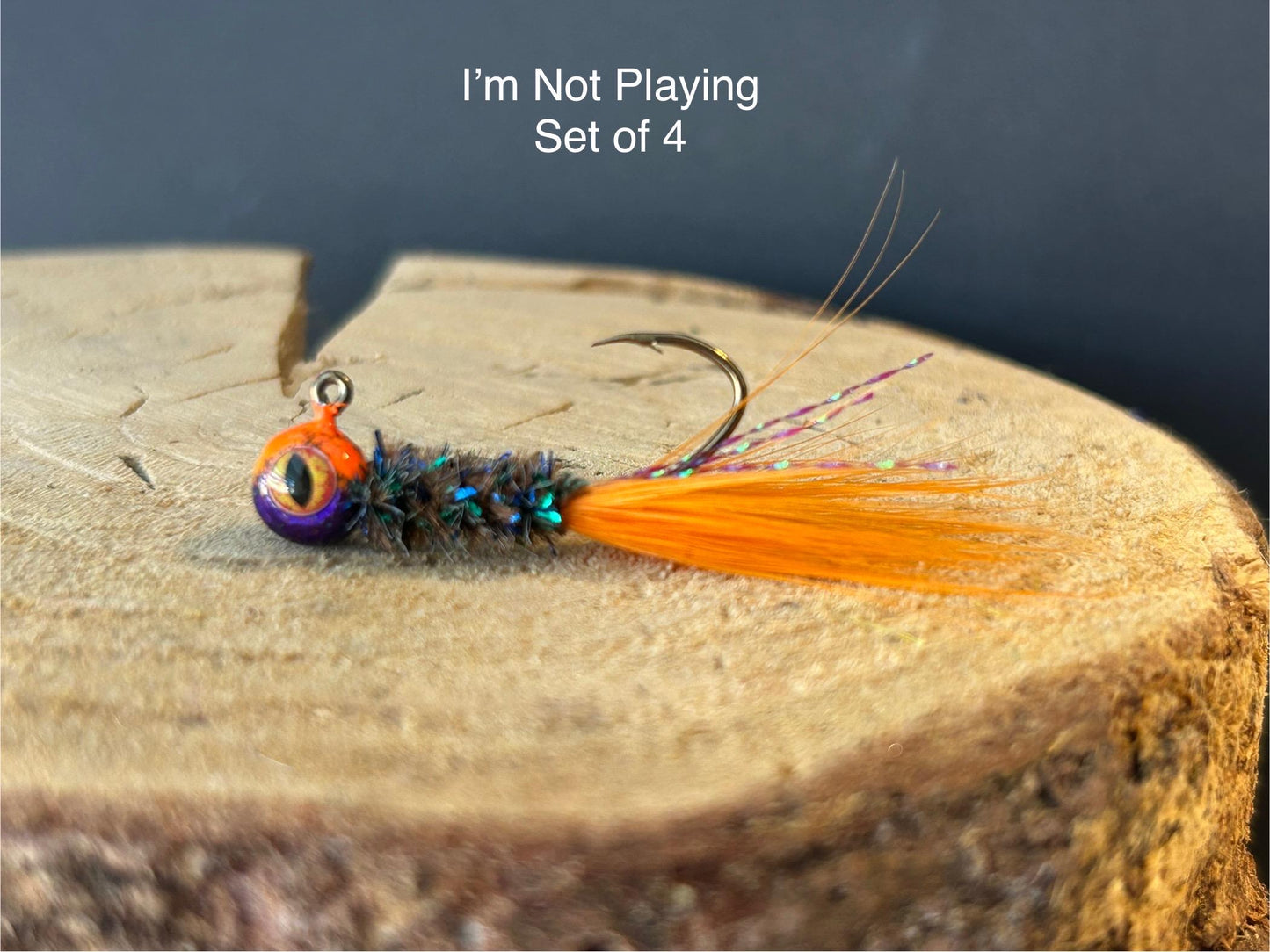 Hackle feather crappie jigs