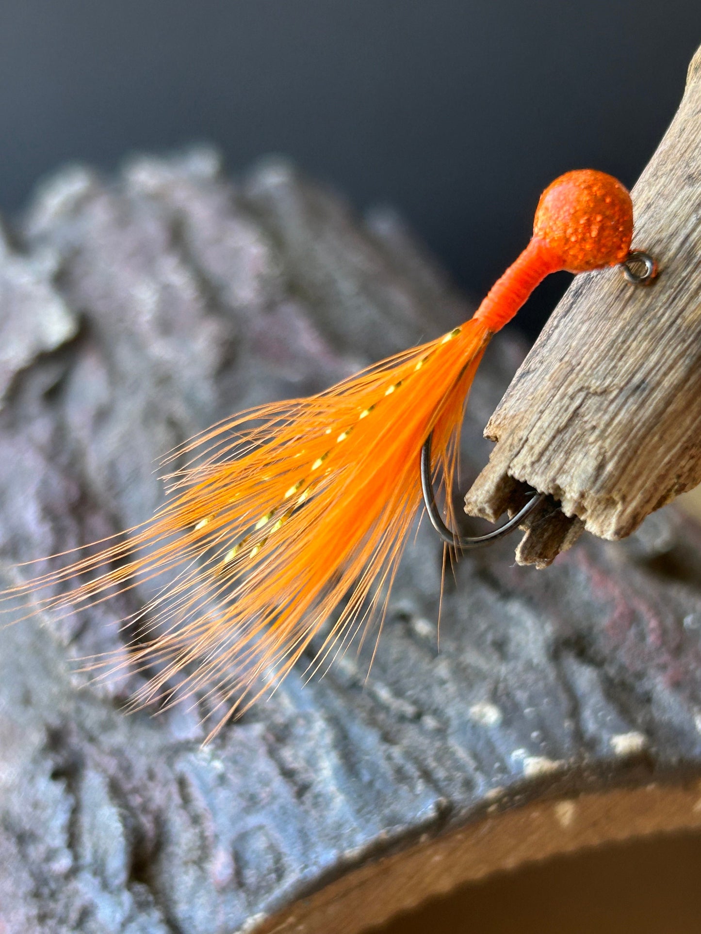 Hackle feather crappie jigs
