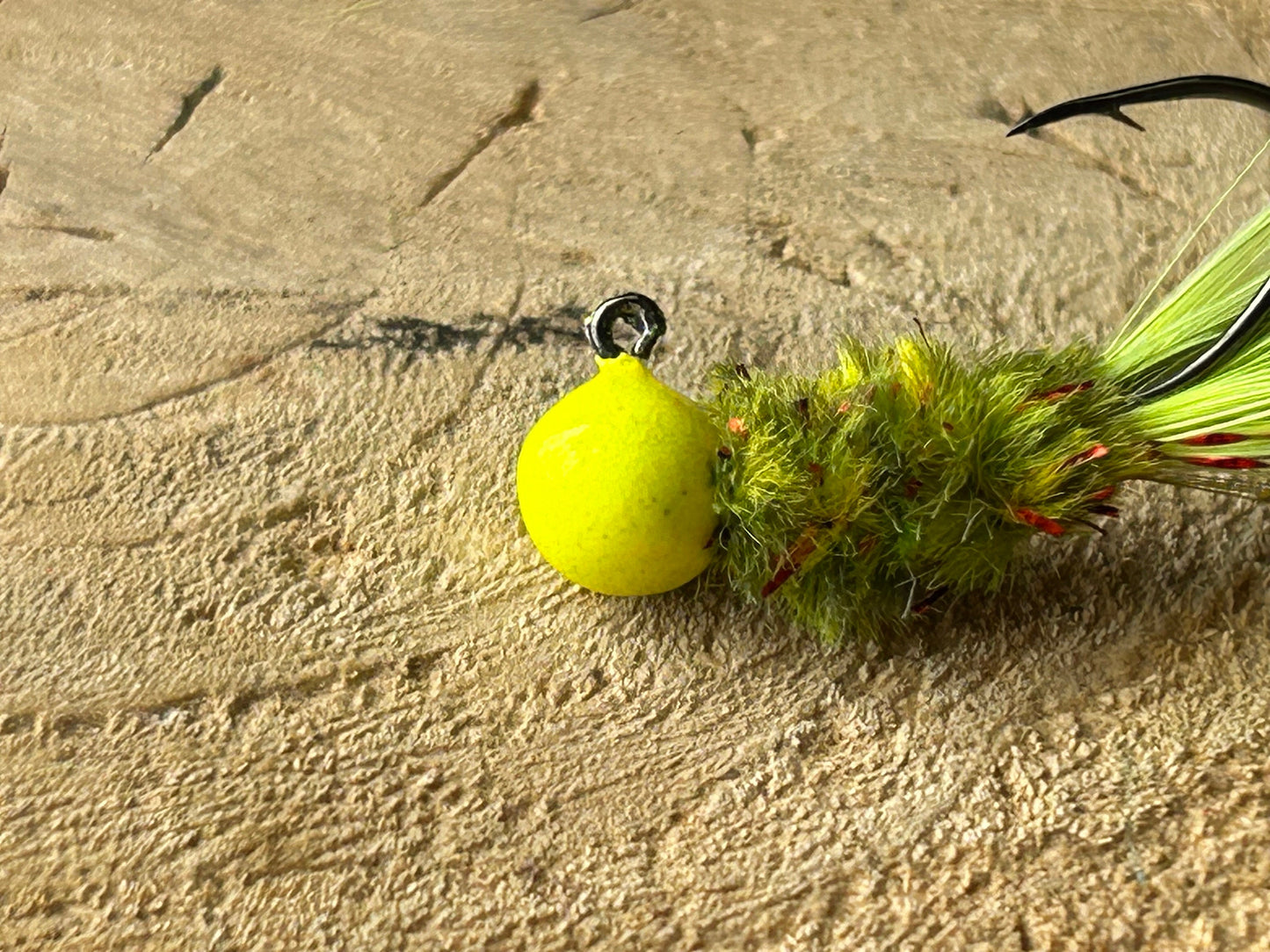 Hackle feather crappie jigs