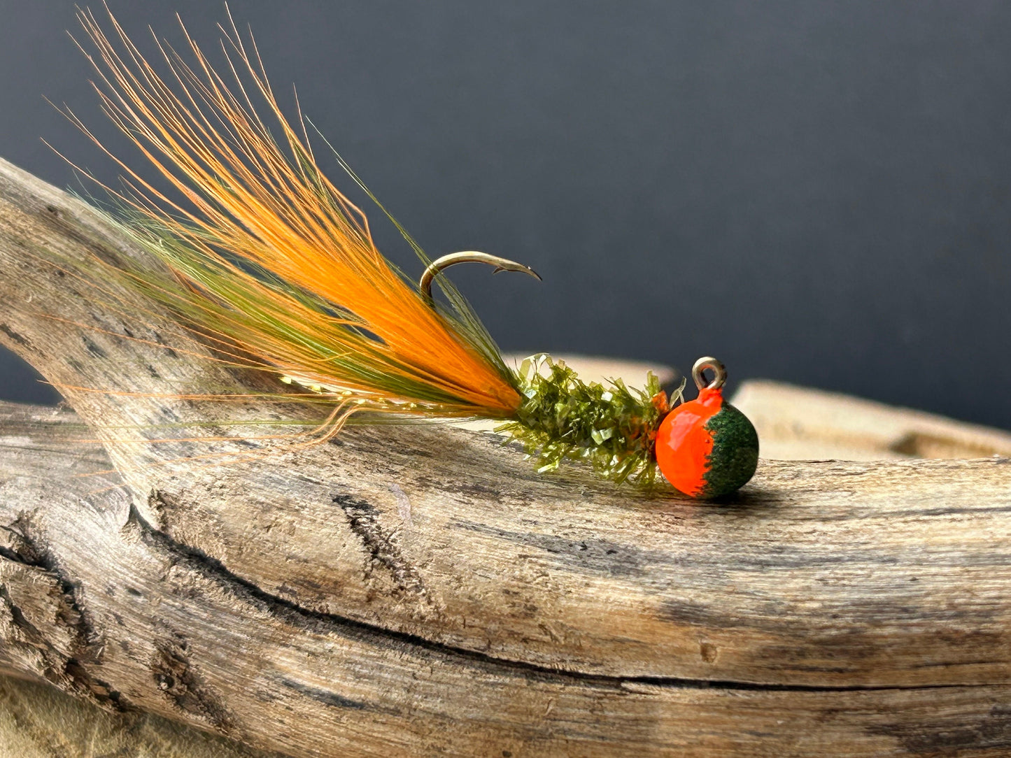 Hackle feather crappie jigs