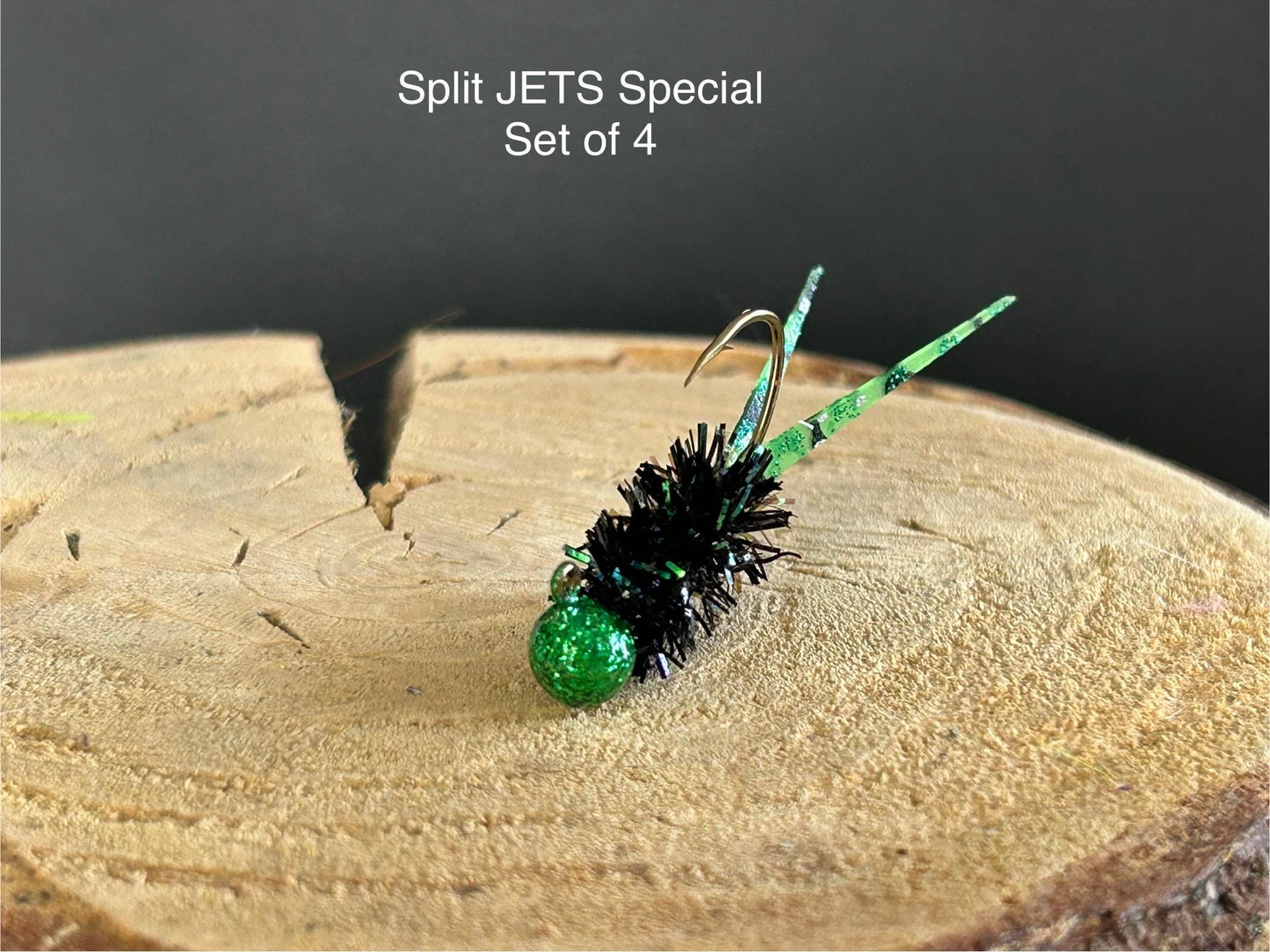 Split tail crappie jigs