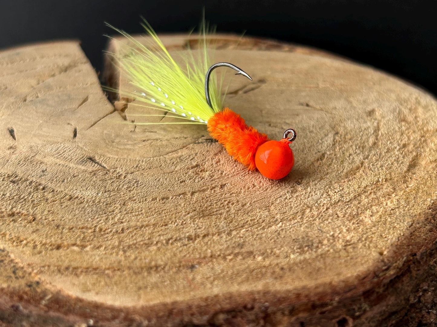 Hackle feather crappie jigs