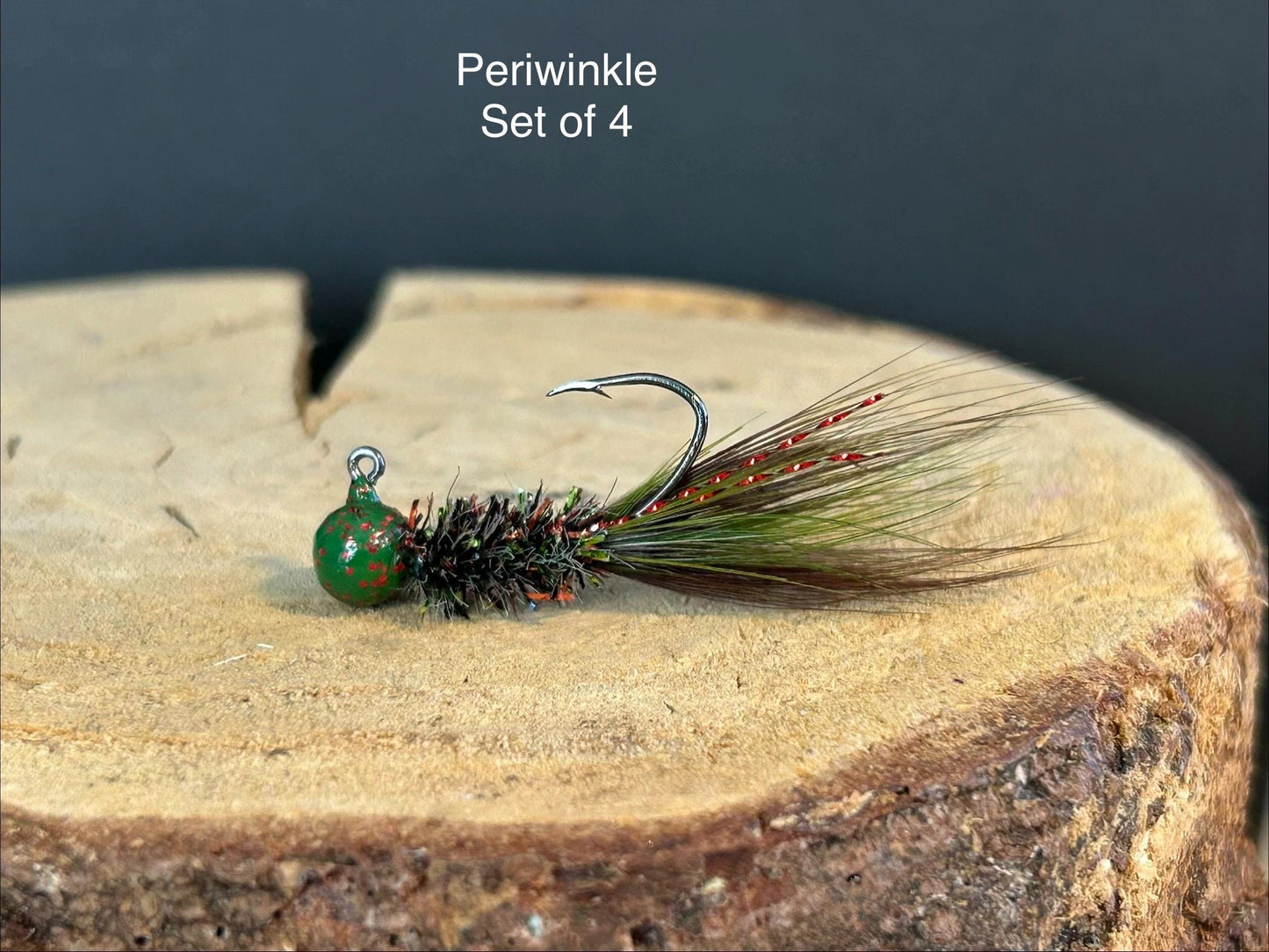 Hackle feather crappie jigs