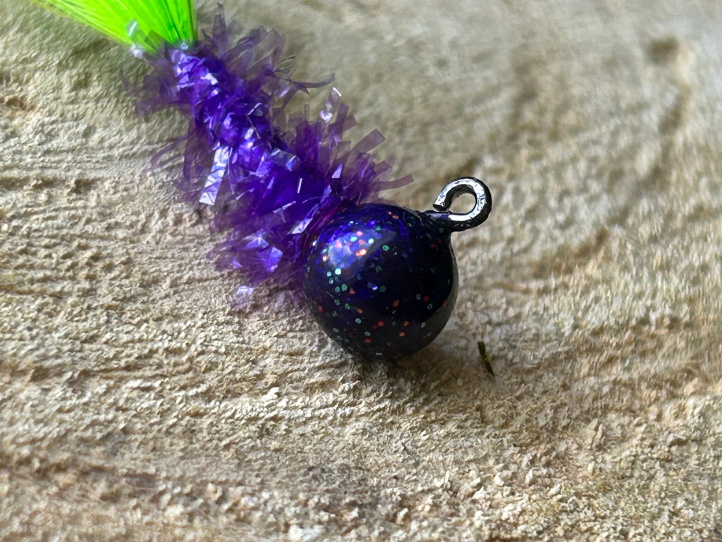 Hackle feather crappie jigs