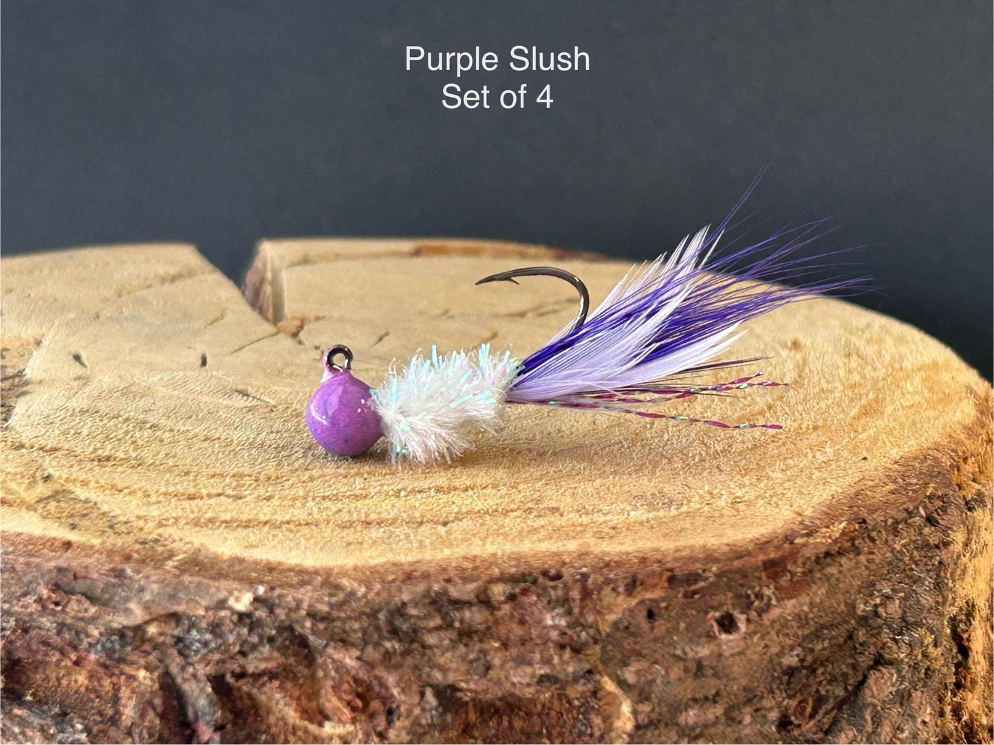 Hackle feather crappie jigs