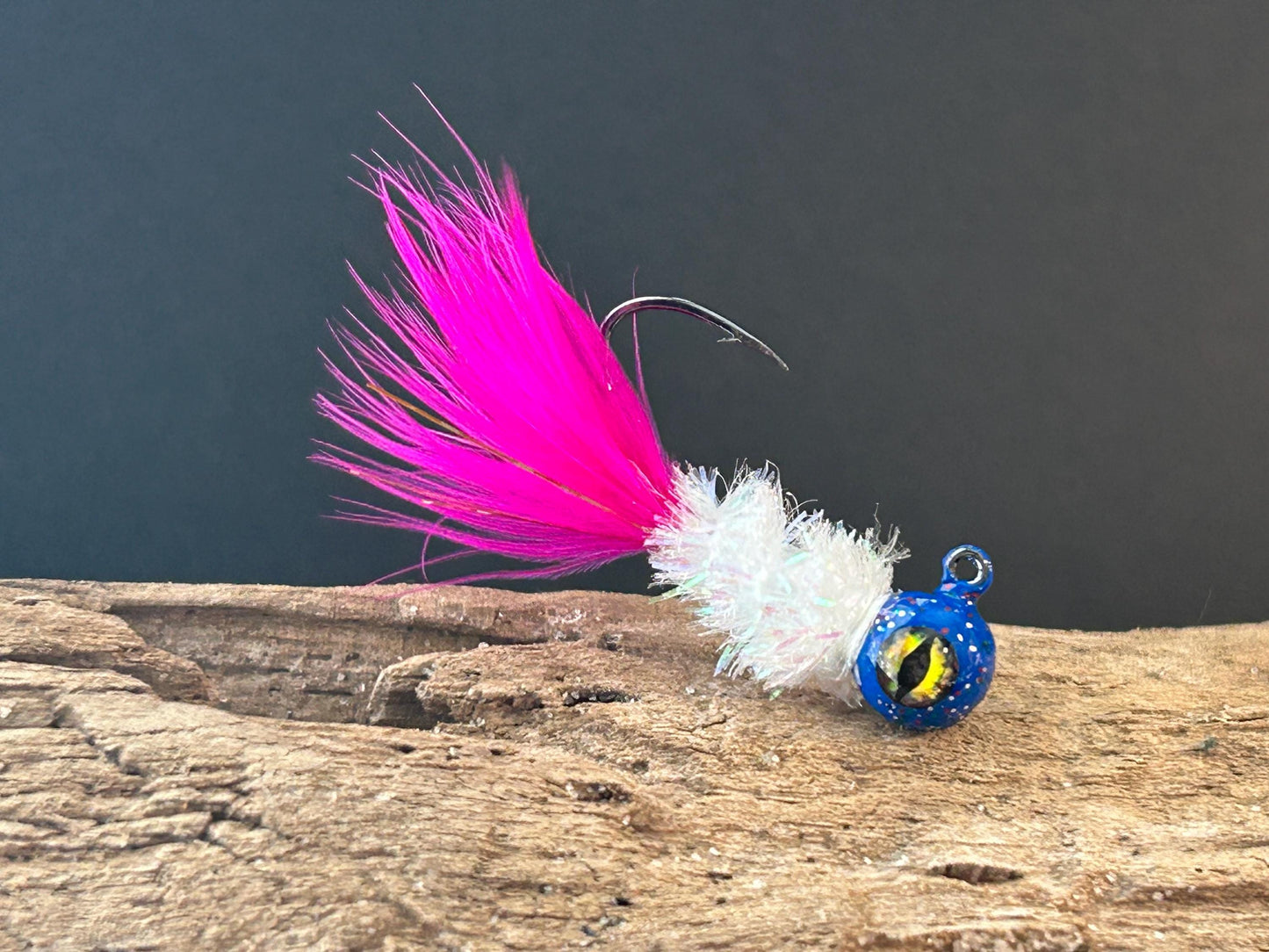 Hackle feather crappie jigs