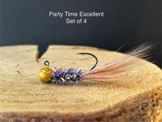 Hackle feather crappie jigs