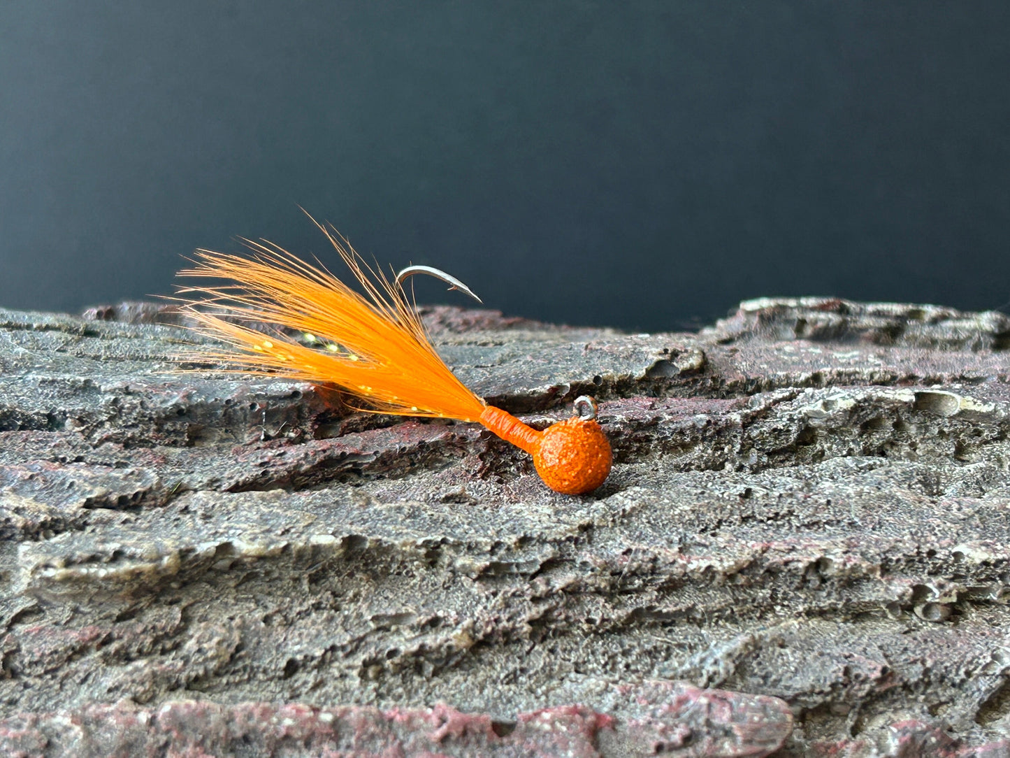Hackle feather crappie jigs
