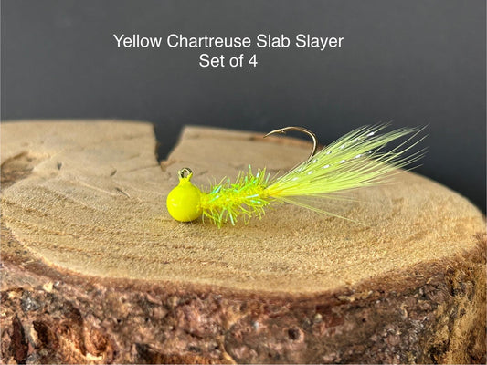 Hackle feather crappie jigs