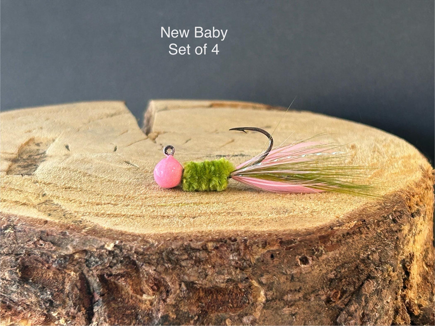 Hackle feather crappie jigs