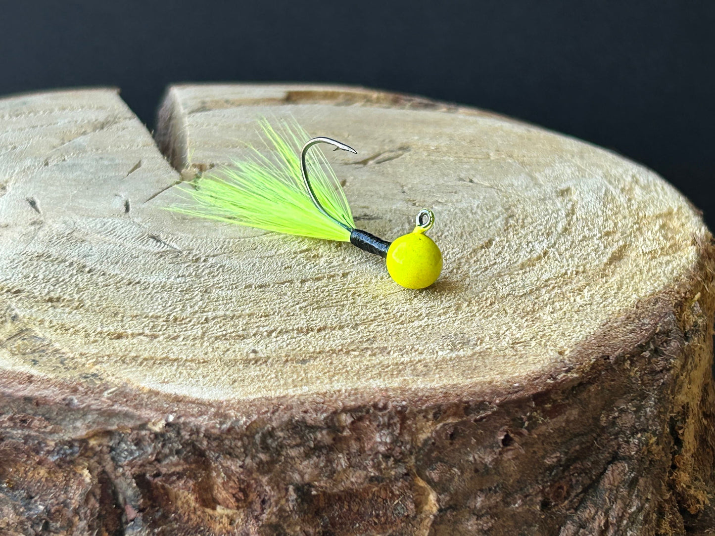 Hackle feather crappie jigs