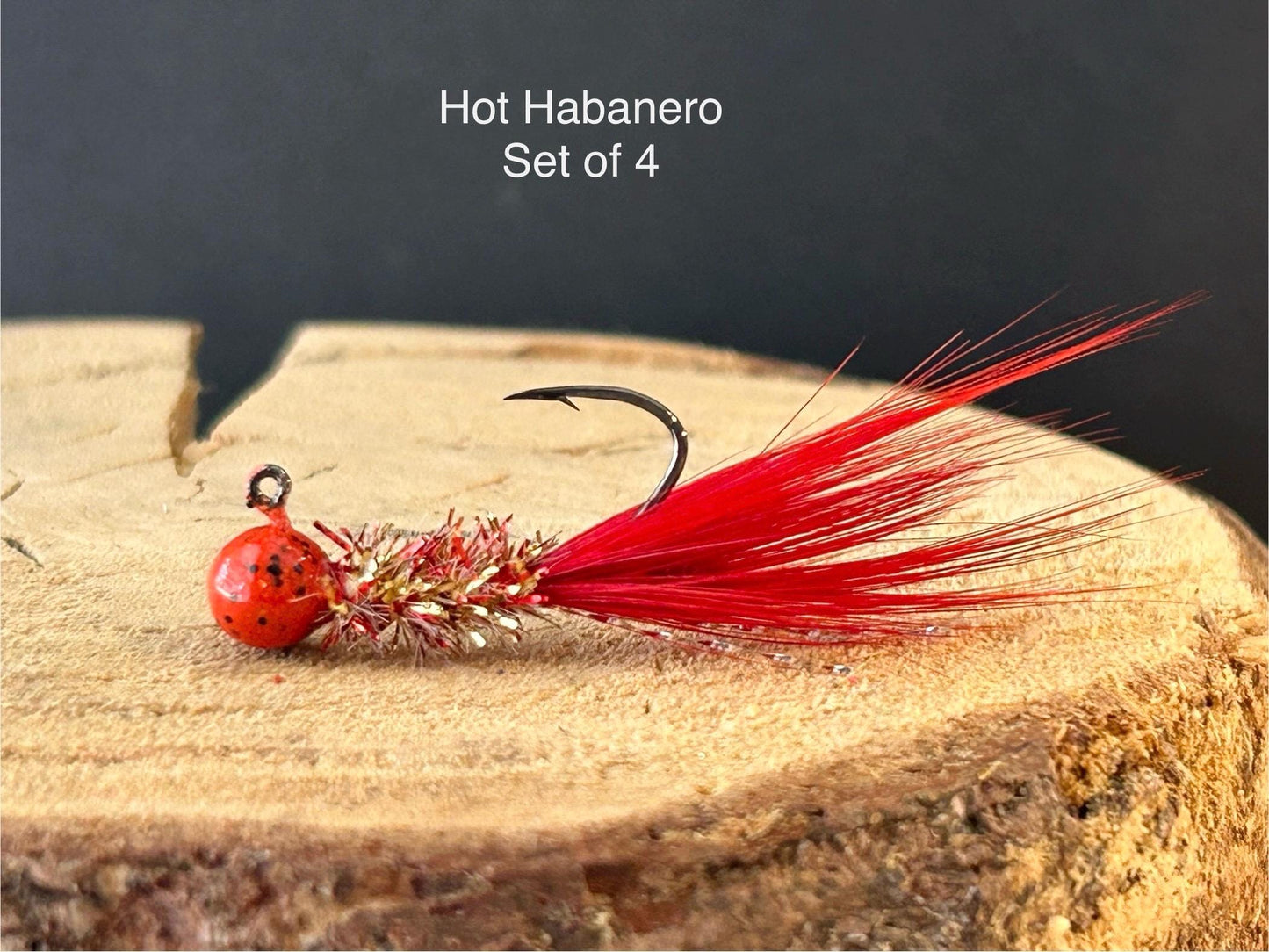 Hackle feather crappie jigs