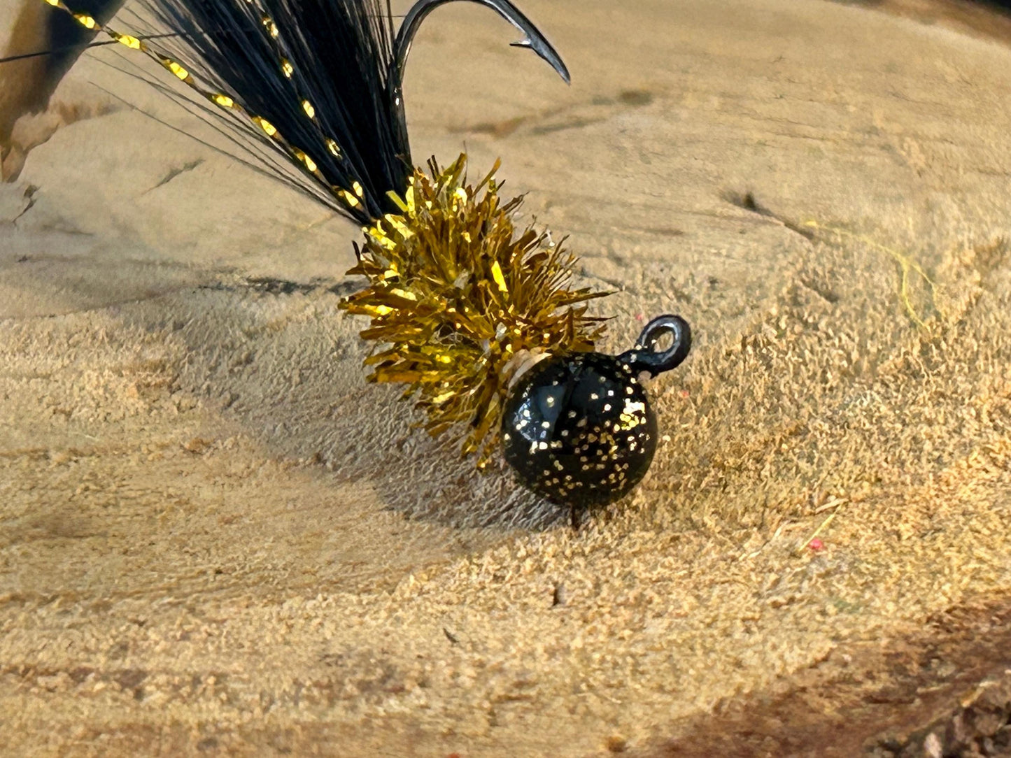 Hackle feather crappie jigs