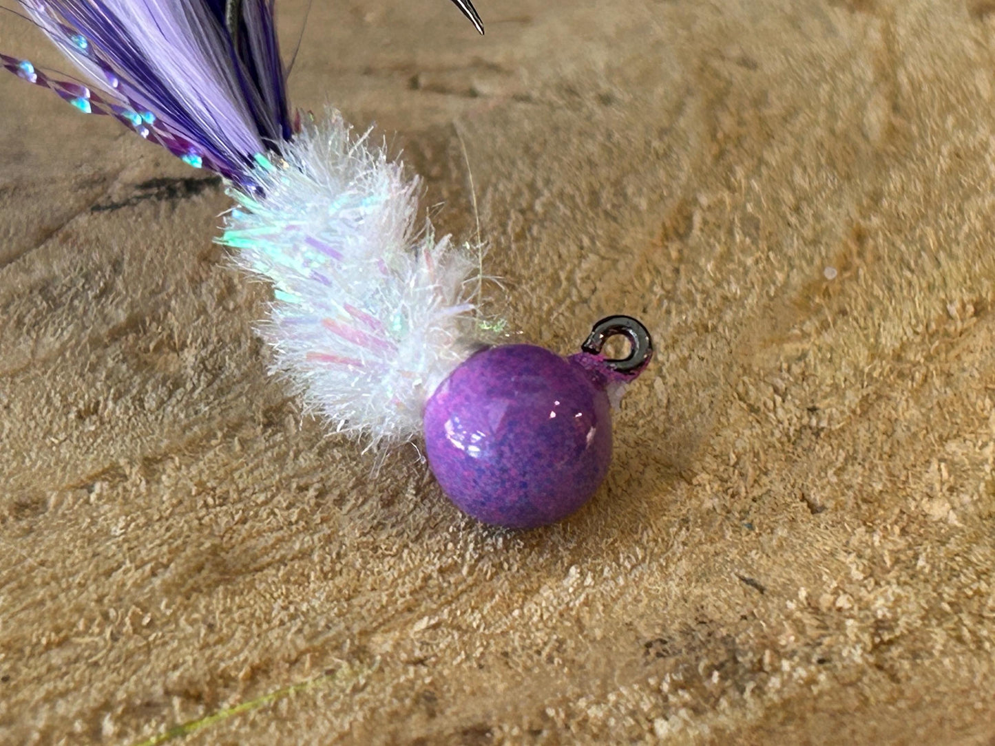 Hackle feather crappie jigs