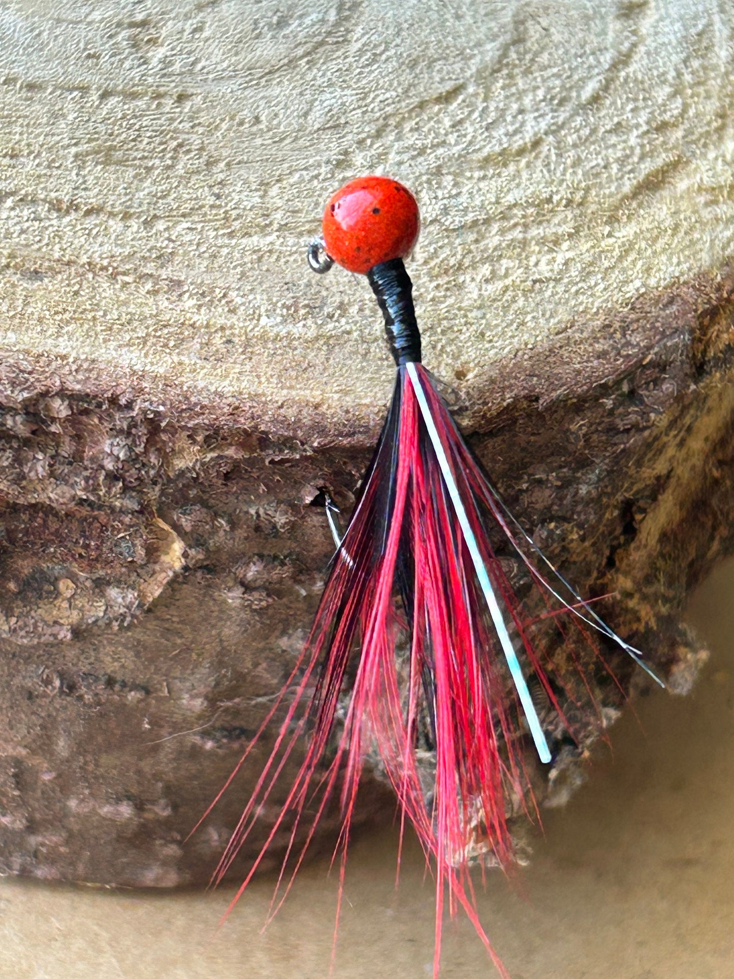 Hackle feather crappie jigs