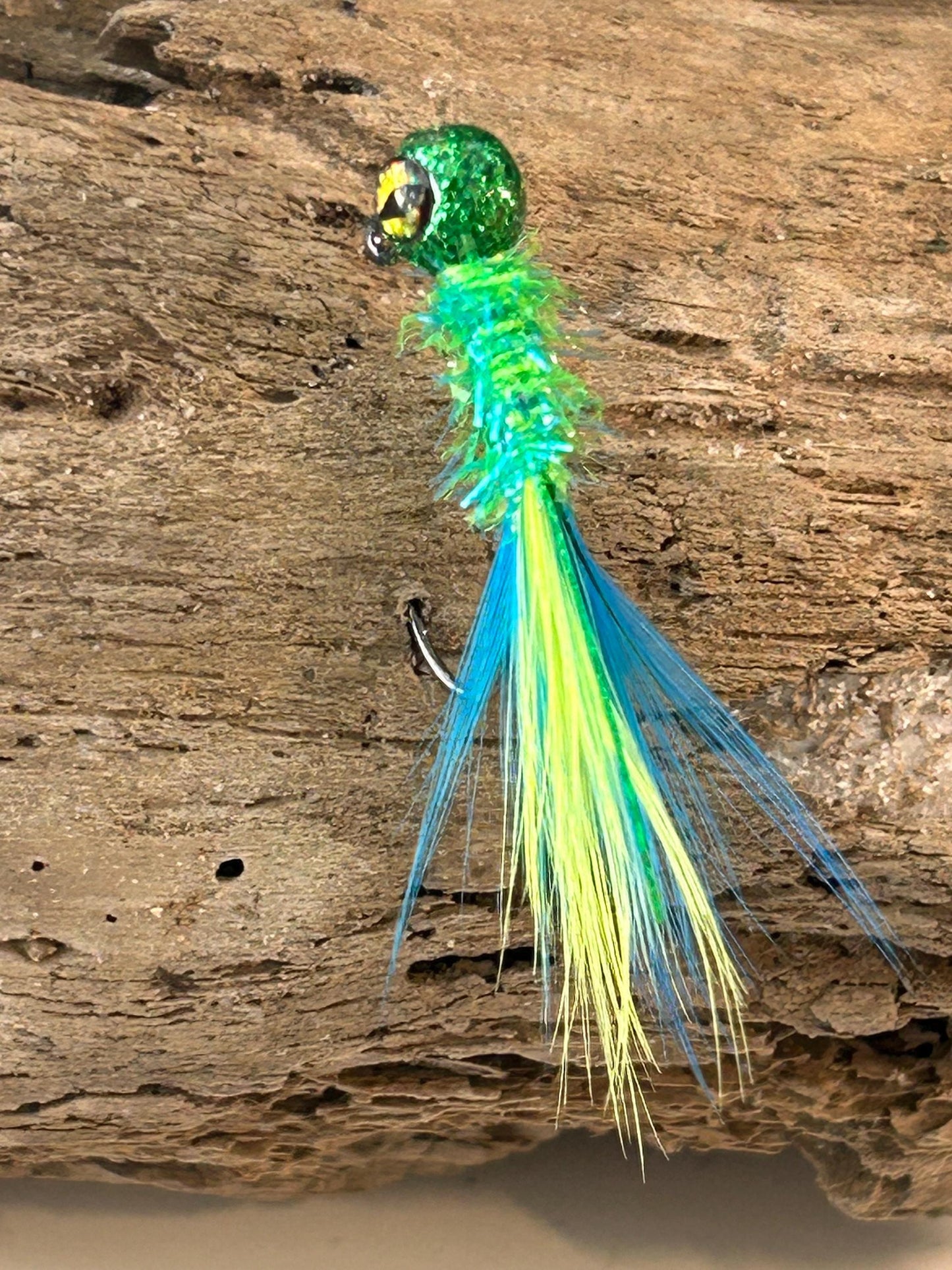 Hackle feather crappie jigs